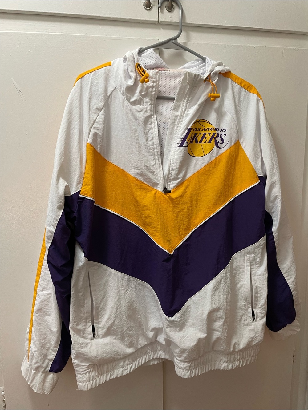 NBA Los Angeles Lakers White, Gold & Purple Hooded Windbreaker